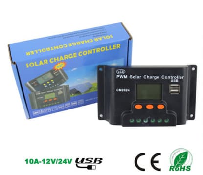 PWM 10A 12_24V USB Solar Charge Controller